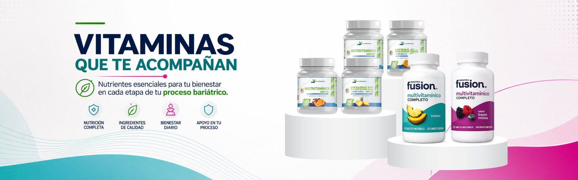Vitaminas que te acompañan — nutrientes esenciales para tu bienestar en cada etapa de tu proceso bariátrico