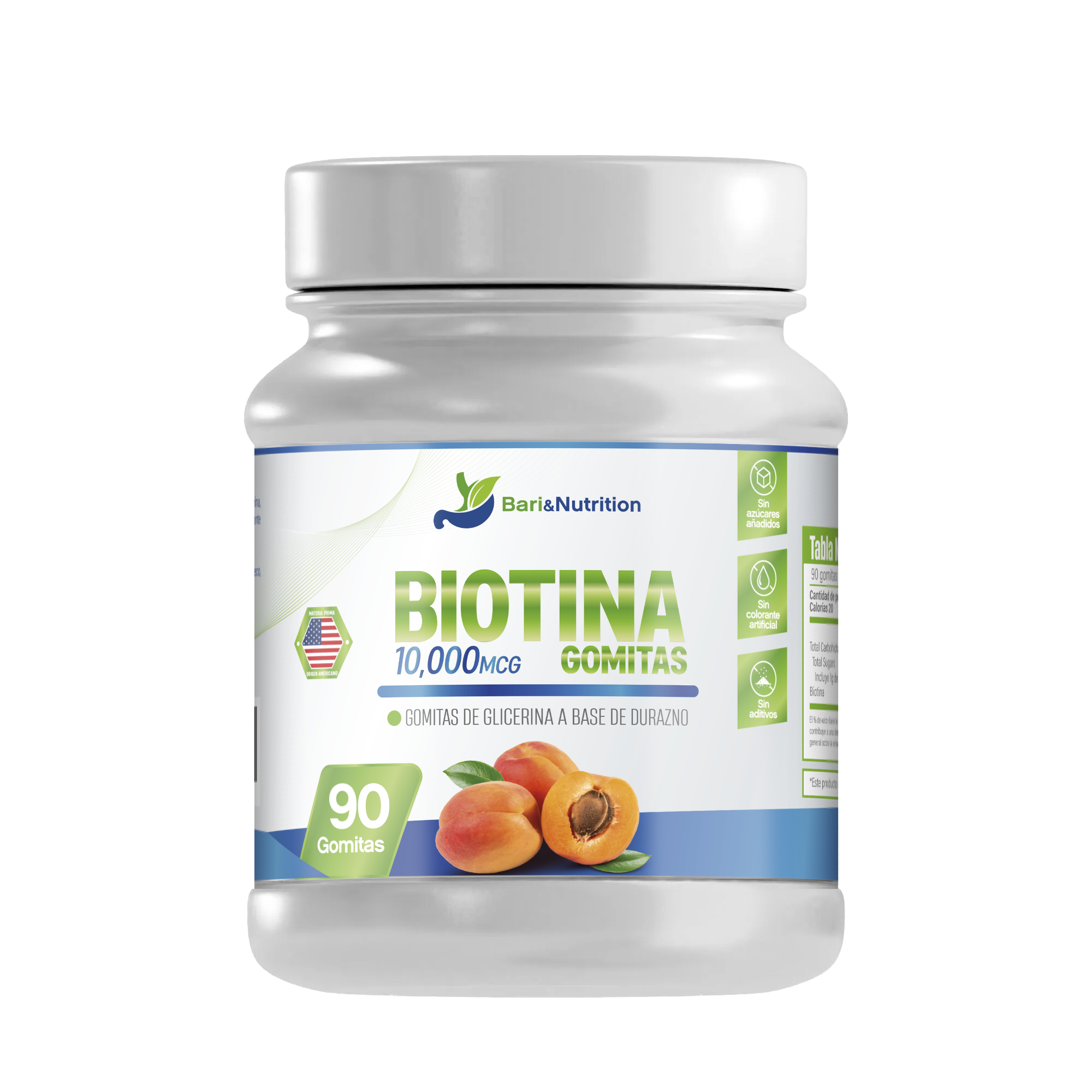 Gomitas Biotina 10000mcg para caída de cabello post bariátrica