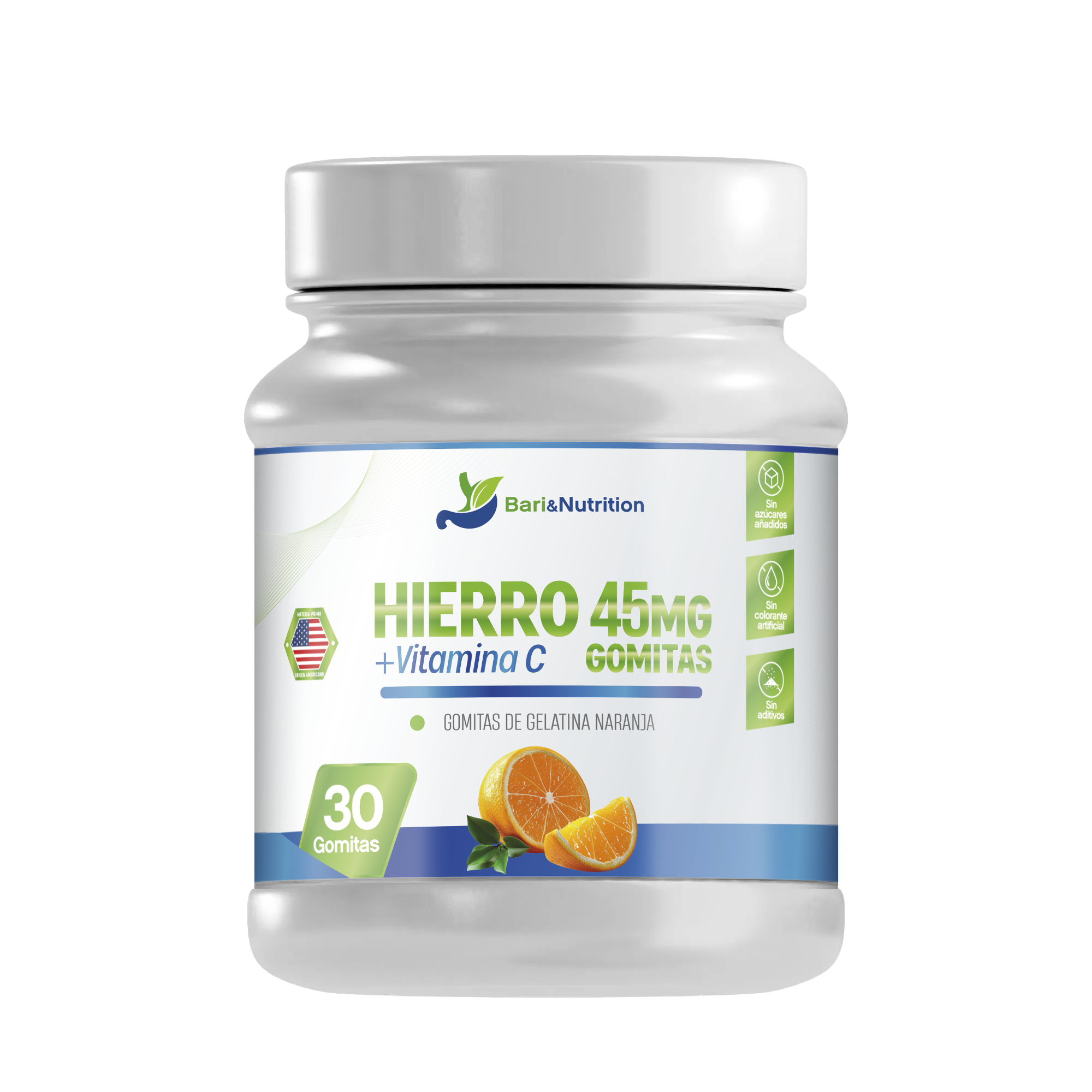 Gomitas Hierro 45mg + Vitamina C para bariátricos
