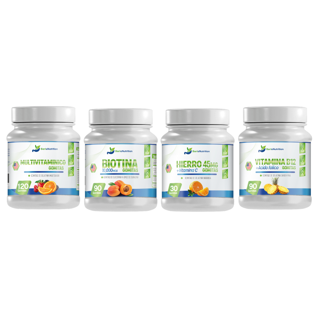 Pack energía y cabello — biotina y hierro para bariátricos