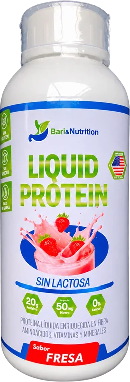 Liquid Protein Bari&Nutrition sabor fresa, 1 litro