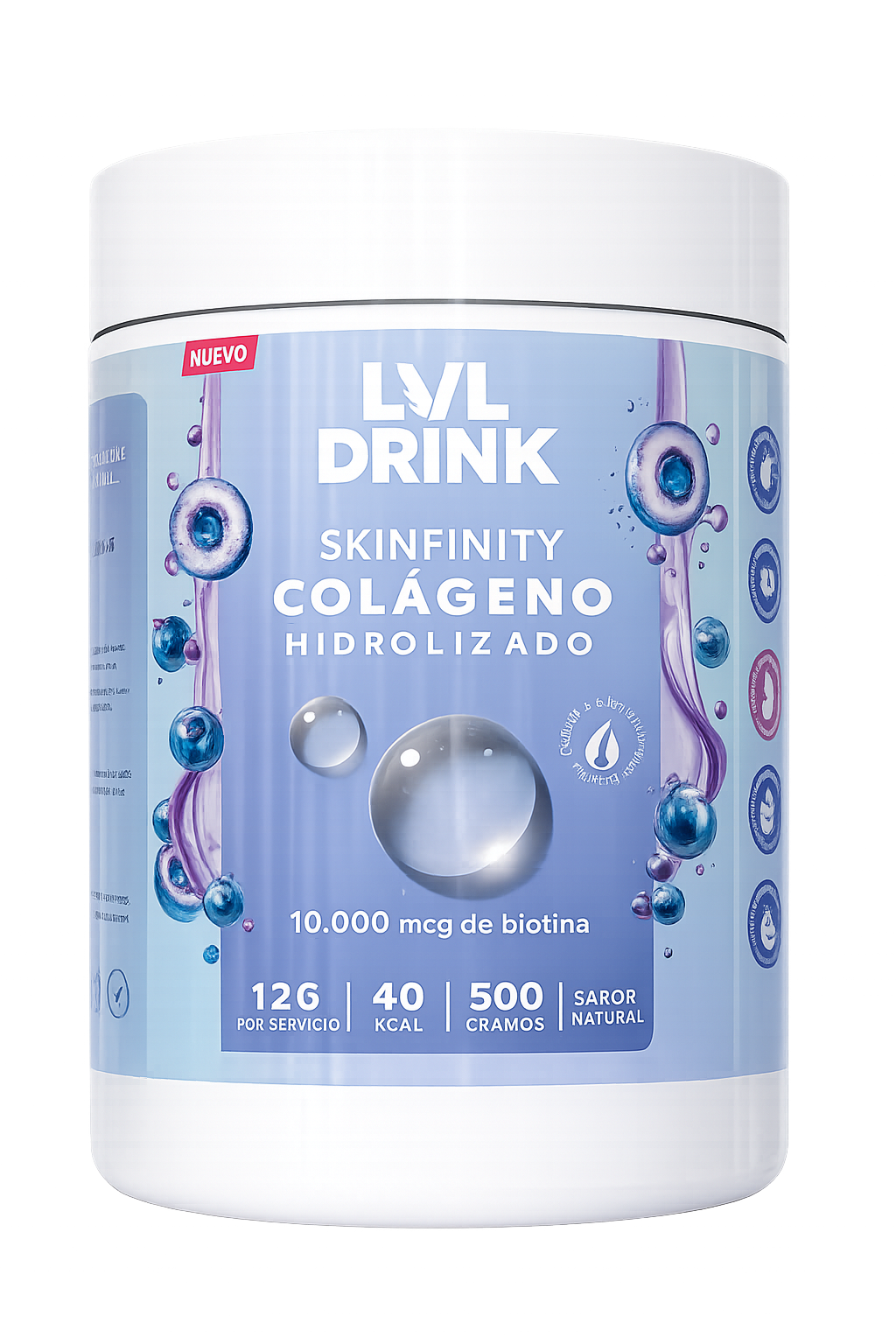 Colágeno hidrolizado SKINFINITY con biotina para bariátricos