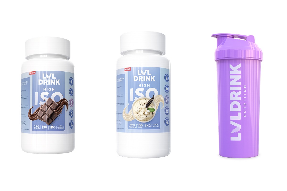 Pack 2 proteínas LVL chocolate y vainilla con shaker